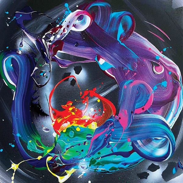 Similar To Jackson Pollock: Rainbow Bridge by Michael Carini