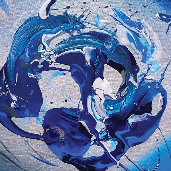 Similar To Jackson Pollock: Silver Linings In The Blues II by Michael Carini