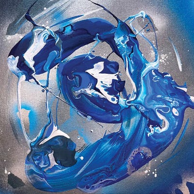 Silver Linings In The Blues IV by Michael Carini art print