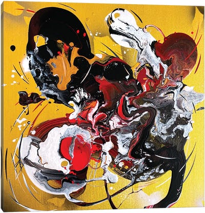 Twisted Masquerade Canvas Art Print - Similar to Jackson Pollock