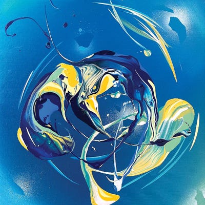 Van Gogh's Shooting Stars VII by Michael Carini multi panel art