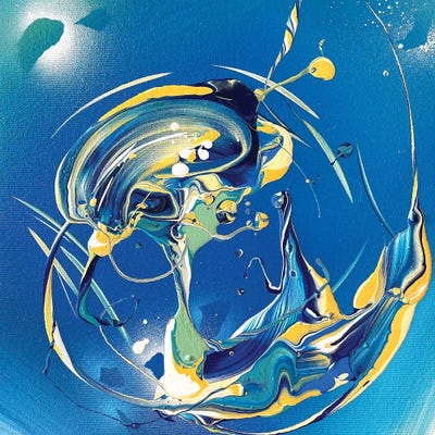 Van Gogh's Shooting Stars VIII by Michael Carini multi panel art