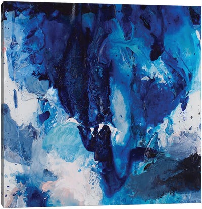 Beautiful Accidents VIII Canvas Art Print - International Klein Blue