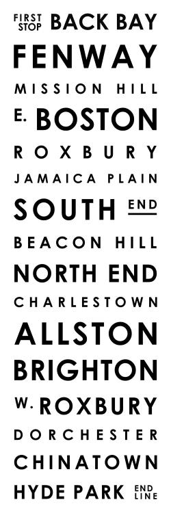 Boston Typographical Neighborhoods