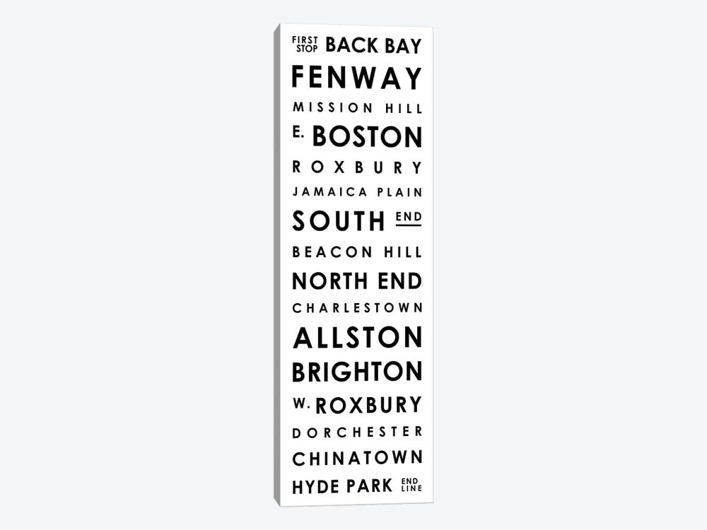 Boston Typographical Neighborhoods by Mr. City Printing 1-piece Canvas Wall Art