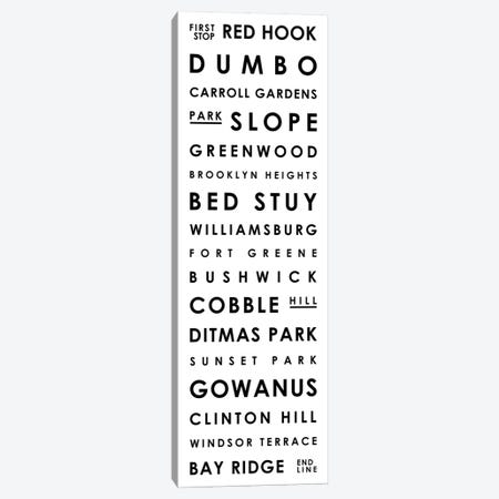 Brooklyn Typographical Neighborhoods Canvas Print #MCP13} by Mr. City Printing Canvas Print