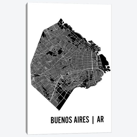 Buenos Aires Map Canvas Print #MCP15} by Mr. City Printing Canvas Wall Art