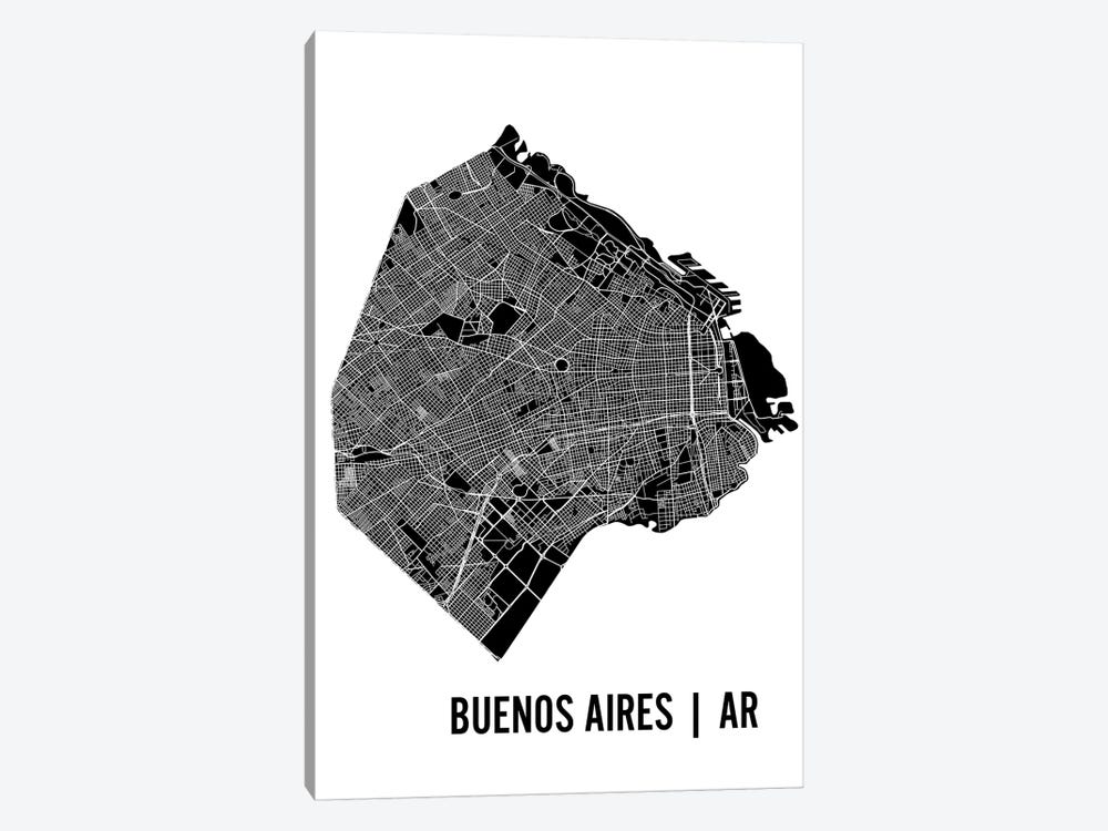 Buenos Aires Map by Mr. City Printing 1-piece Canvas Art