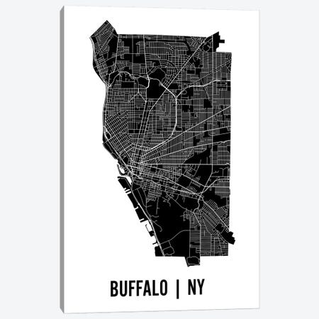 Buffalo Map Canvas Print #MCP16} by Mr. City Printing Canvas Art