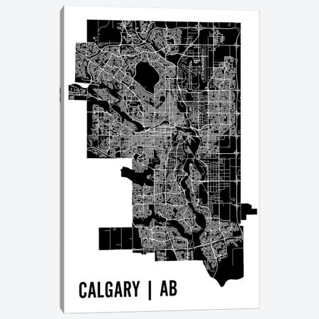 Calgary Map Canvas Print #MCP17} by Mr. City Printing Canvas Wall Art