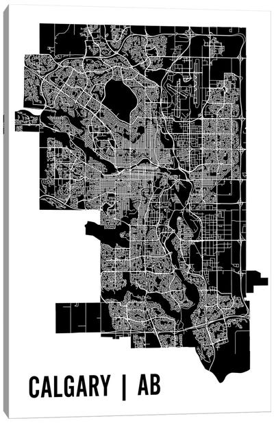 Calgary Map Canvas Art Print - Mr. City Printing