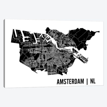 Amsterdam Map Canvas Print #MCP1} by Mr. City Printing Canvas Artwork