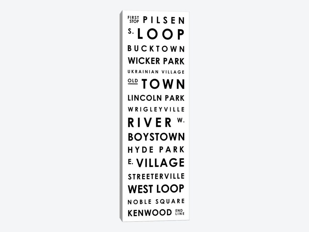 Chicago Typographical Neighborhoods by Mr. City Printing 1-piece Canvas Art