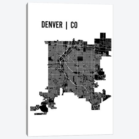 Denver Map Canvas Print #MCP25} by Mr. City Printing Canvas Art Print