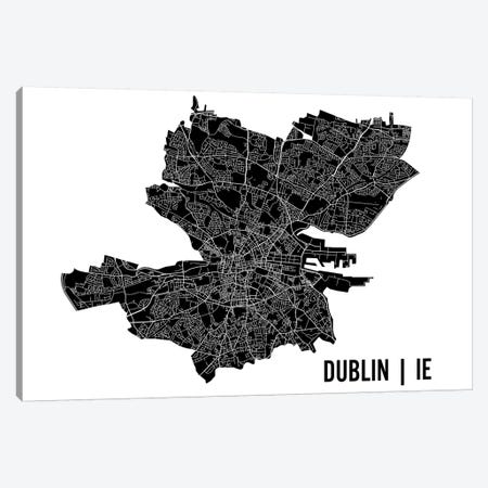Dublin Map Canvas Print #MCP27} by Mr. City Printing Canvas Art Print