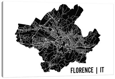 Florence Map Canvas Art Print - Mr. City Printing