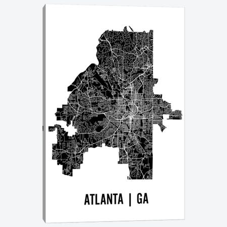 Atlanta Map Canvas Print #MCP2} by Mr. City Printing Canvas Wall Art