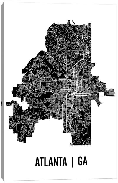 Atlanta Map Canvas Art Print - Industrial Office