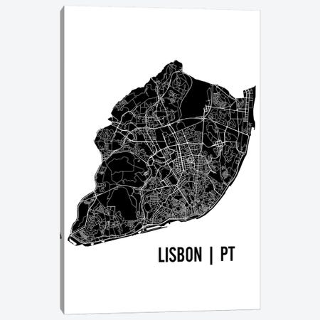 Lisbon Map Canvas Print #MCP30} by Mr. City Printing Canvas Print