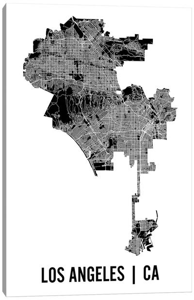 Los Angeles Map Canvas Art Print - Mr. City Printing