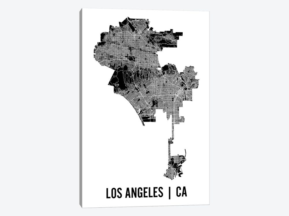 Los Angeles Map by Mr. City Printing 1-piece Canvas Art