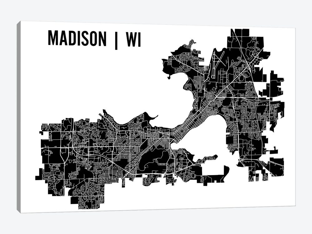 Madison Map by Mr. City Printing 1-piece Canvas Print