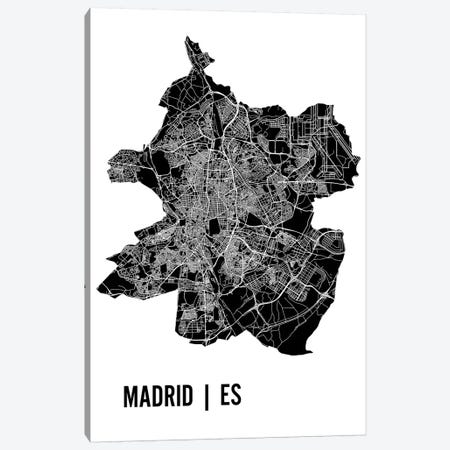 Madrid Map Canvas Print #MCP35} by Mr. City Printing Canvas Wall Art