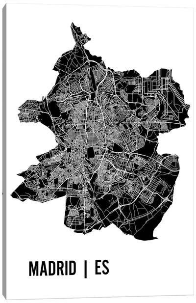 Madrid Map Canvas Art Print - Mr. City Printing