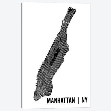 Manhattan Map Canvas Print #MCP36} by Mr. City Printing Canvas Wall Art