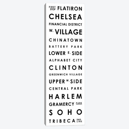 Manhattan Typographical Neighborhoods Canvas Print #MCP37} by Mr. City Printing Canvas Art