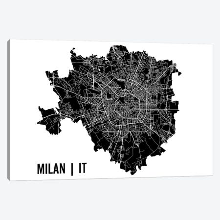 Milan Map Canvas Print #MCP39} by Mr. City Printing Canvas Print