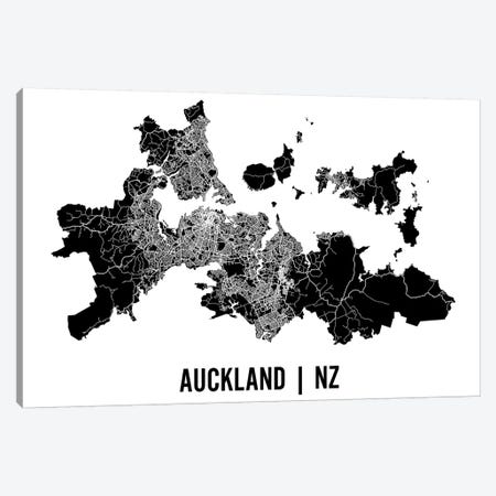 Auckland Map Canvas Print #MCP3} by Mr. City Printing Canvas Art