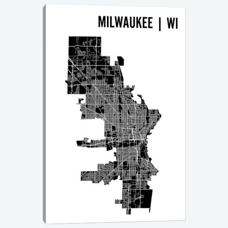 Milwaukee Map Canvas Print #MCP40} by Mr. City Printing Canvas Art