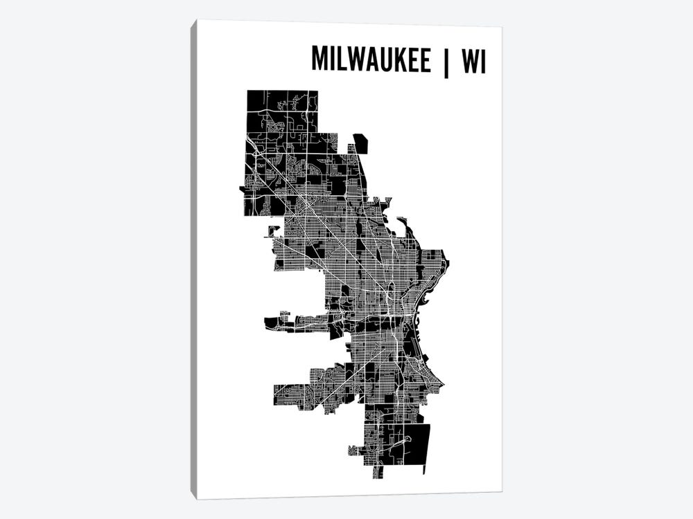 Milwaukee Map by Mr. City Printing 1-piece Canvas Wall Art