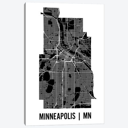 Minneapolis Map Canvas Print #MCP41} by Mr. City Printing Canvas Art