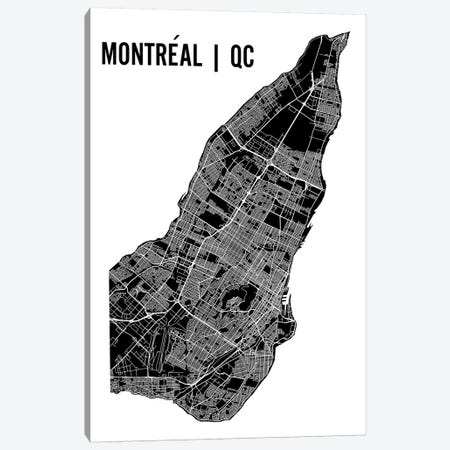 Montreal Map Canvas Print #MCP42} by Mr. City Printing Canvas Artwork