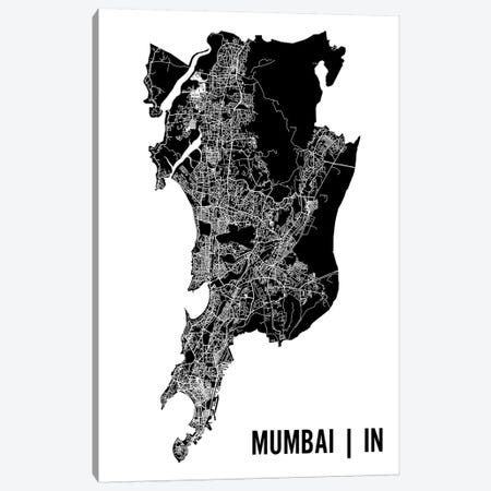 Mumbai Map Canvas Print #MCP43} by Mr. City Printing Canvas Artwork