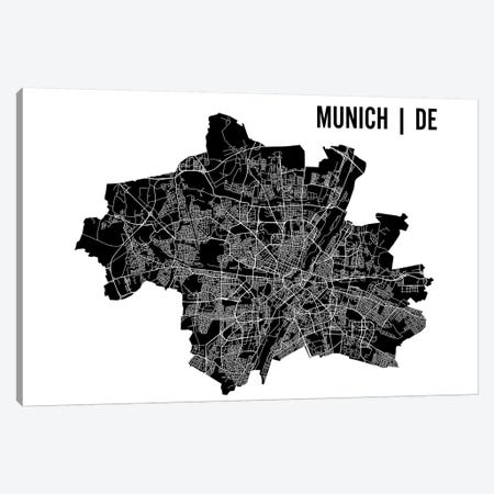Munich Map Canvas Print #MCP44} by Mr. City Printing Canvas Art Print
