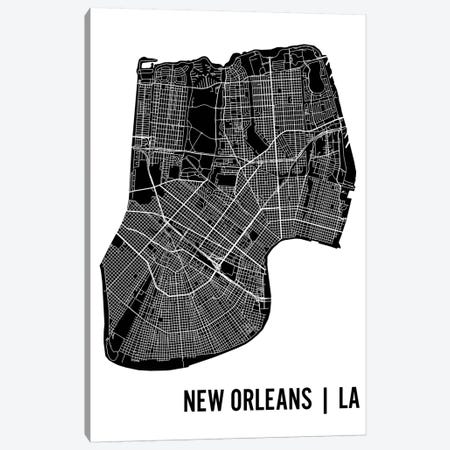New Orleans Map Canvas Print #MCP45} by Mr. City Printing Canvas Print