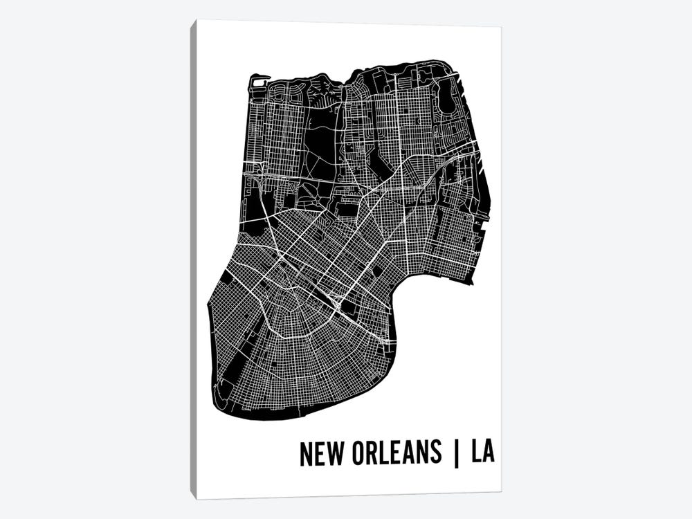 New Orleans Map by Mr. City Printing 1-piece Art Print