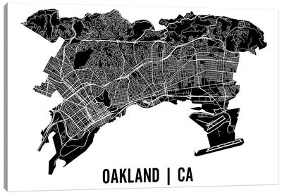 Oakland Map Canvas Art Print - Mr. City Printing