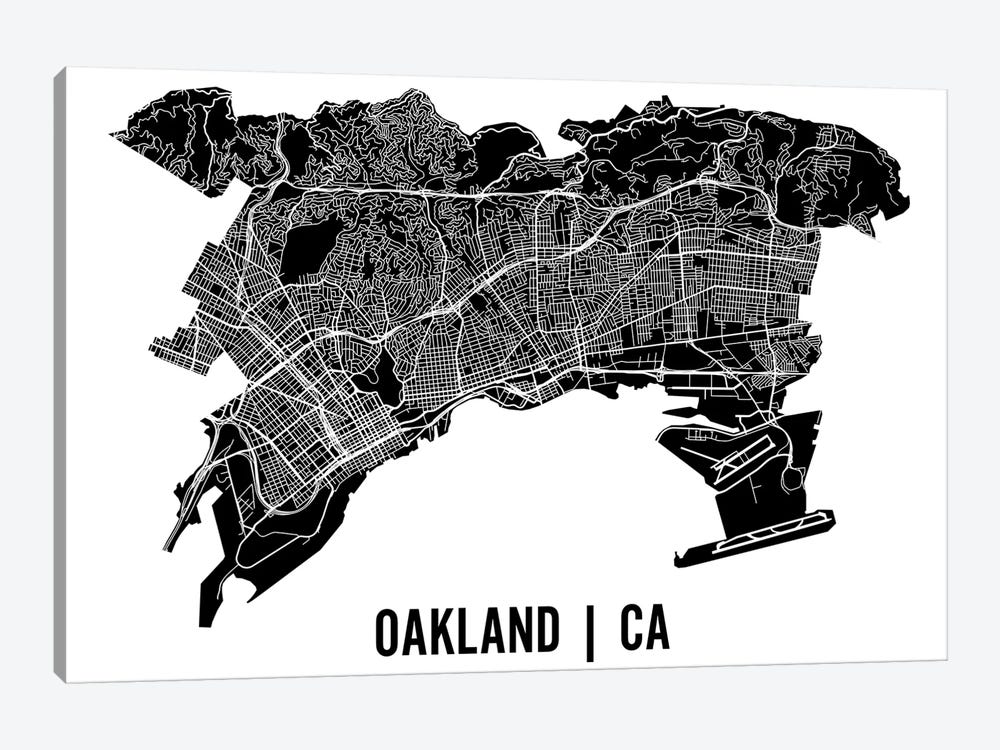 Oakland Map by Mr. City Printing 1-piece Canvas Artwork