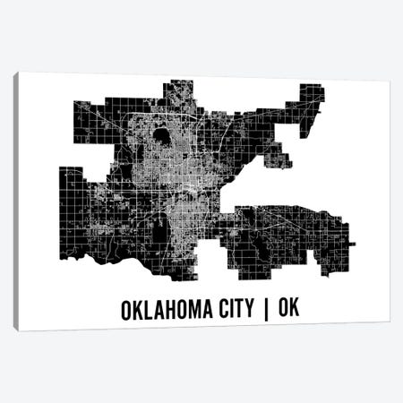 Oklahoma City Map Canvas Print #MCP47} by Mr. City Printing Art Print