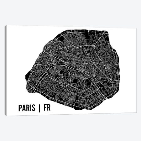 Paris Map Canvas Print #MCP48} by Mr. City Printing Canvas Art