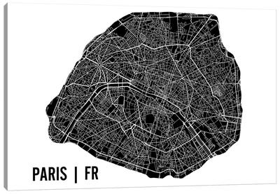 Paris Map Canvas Art Print - Paris Maps