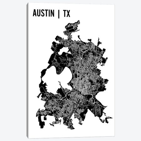 Austin Map Canvas Print #MCP4} by Mr. City Printing Canvas Print