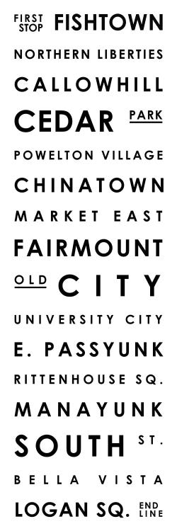 Philadelphia Typographical Neighborhoods