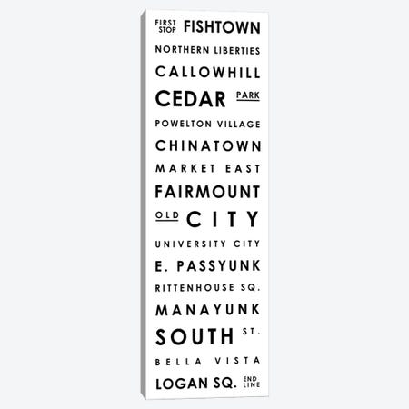 Philadelphia Typographical Neighborhoods Canvas Print #MCP50} by Mr. City Printing Canvas Art Print