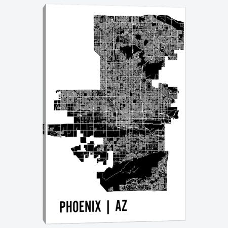 Phoenix Map Canvas Print #MCP51} by Mr. City Printing Canvas Art Print