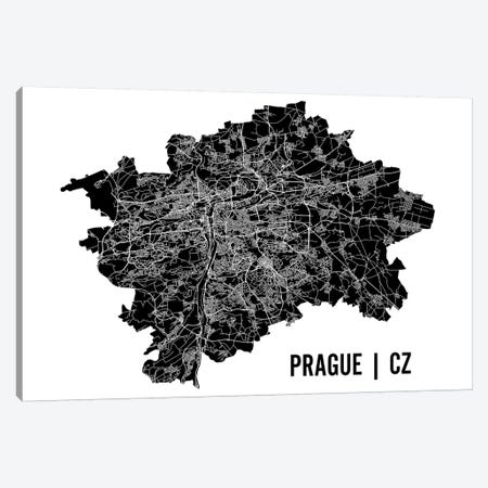 Prague Map Canvas Print #MCP55} by Mr. City Printing Canvas Wall Art